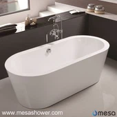 אמבטיה אקרילית בודד סגלגל גלישה W/כרום סיום