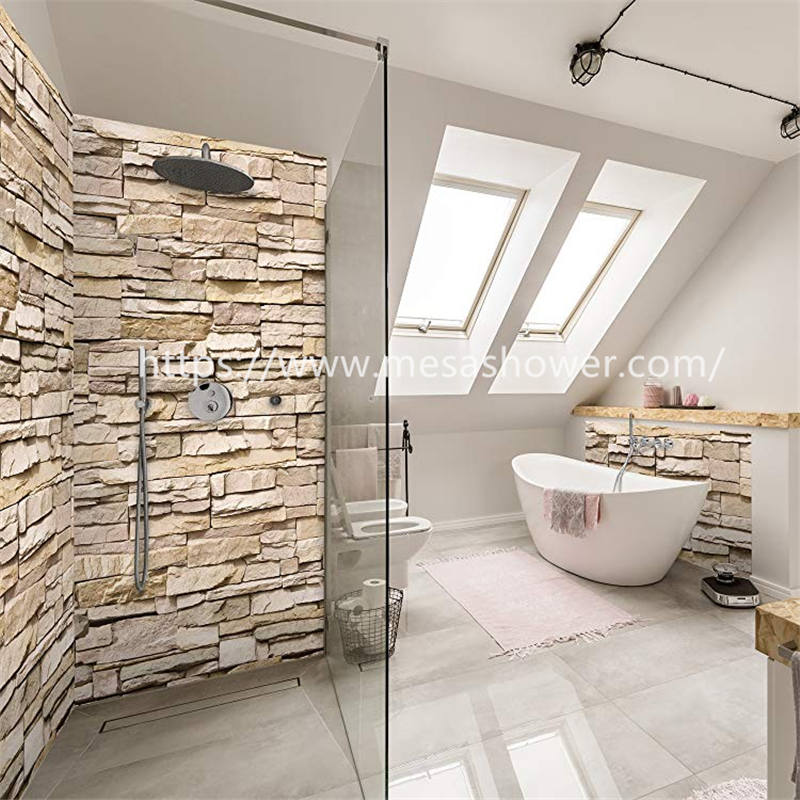 corner tempered glass shower door from mesa