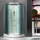 מגזר צורה דלת הזזה זכוכית דלת תא מקלחת ללא גג M-501-CE